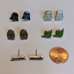 5 Piece Star Wars Earrings Stud set